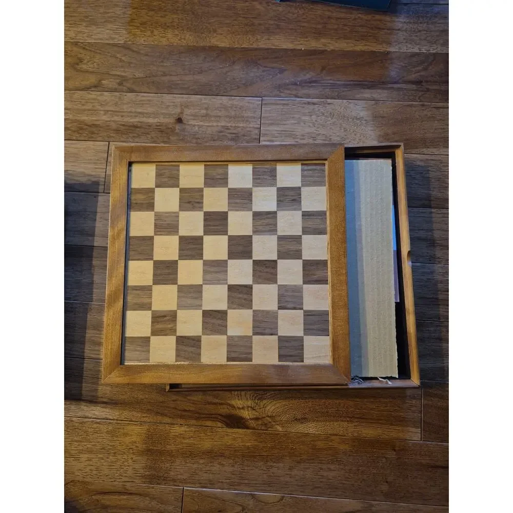 7-in-1 Combination Wood Game Set – 12 inch board – Includes Chess, Checkers,